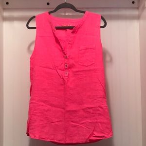 Lilly Pulitzer sleeveless linen shirt